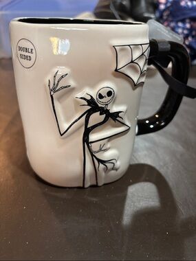 Nightmare Before Christmas Jack Skellington Ceramic Mug - White & Black